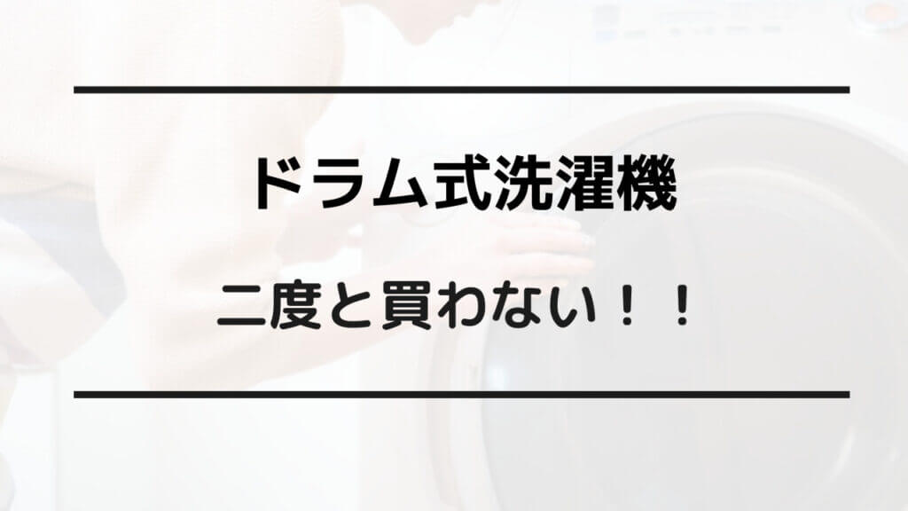 ドラム 式 洗濯 機 二度と 買わ ない