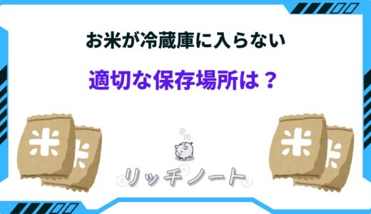 お米が冷蔵庫に入らない！対処法や適切な保存場所や方法まとめ