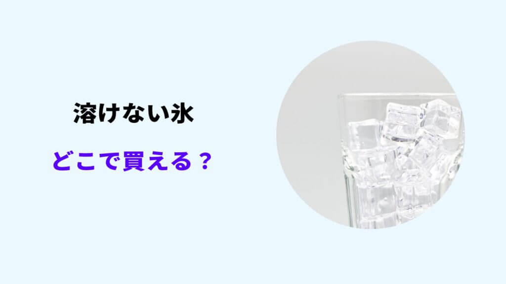 溶けない氷 どこで買える